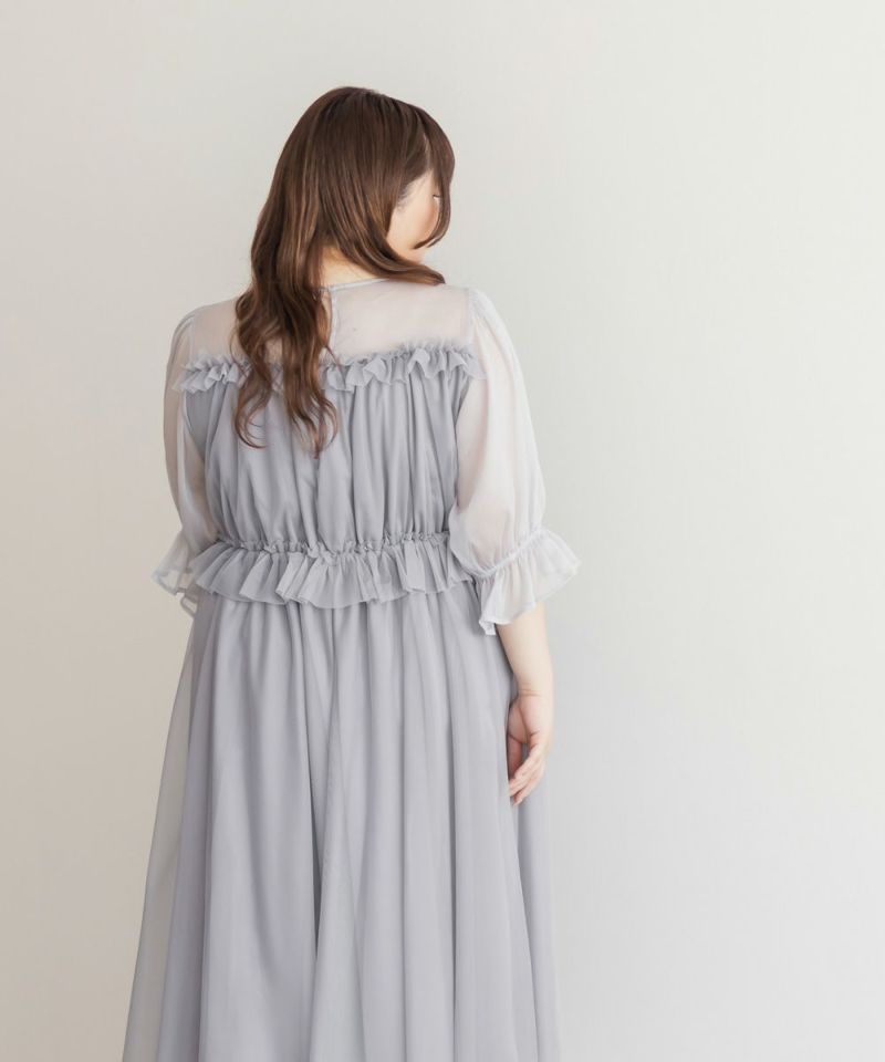 CLETTEオリジナル☆フリルデザインチュールワンピースドレス