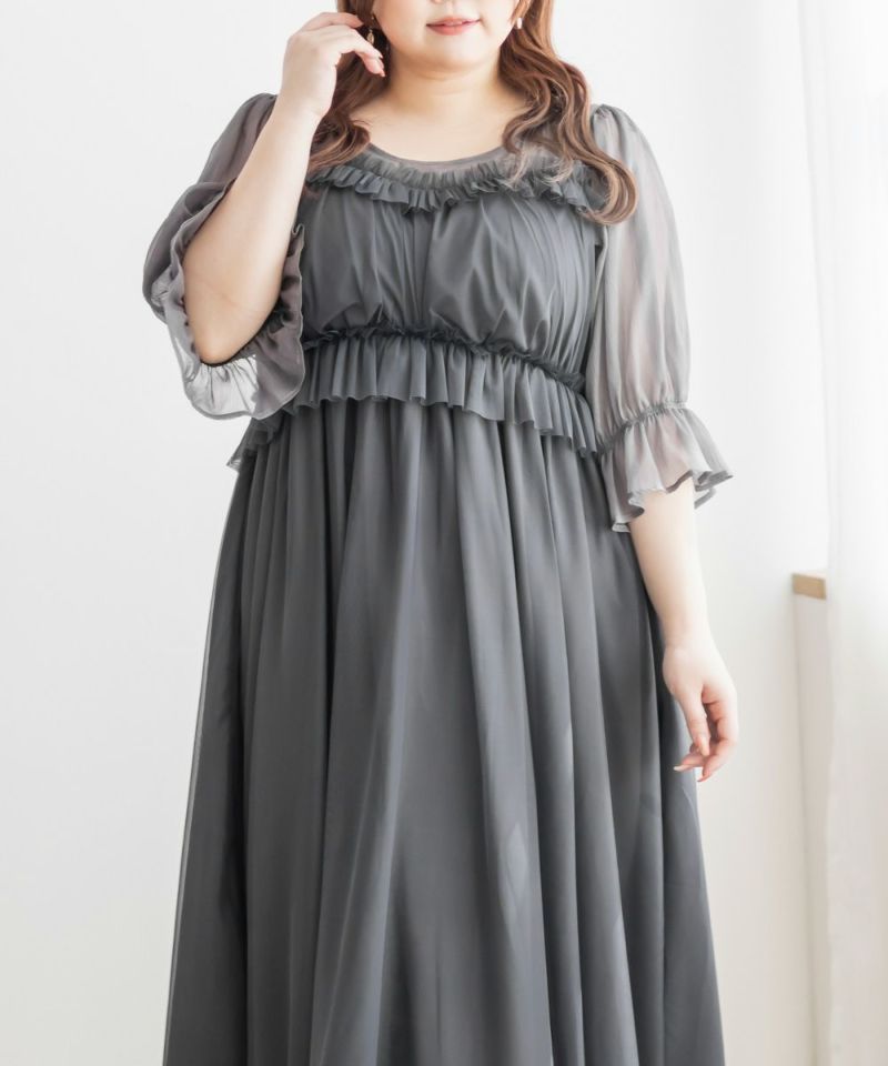 【再入荷】 CLETTEオリジナル☆フリルデザインチュールワンピースドレス ワンピース