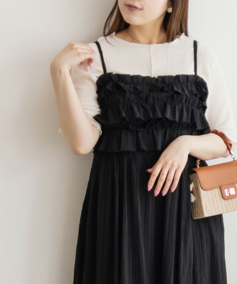 CLETTEオリジナル☆レイヤードフリルキャミワンピース | 大きいサイズ
