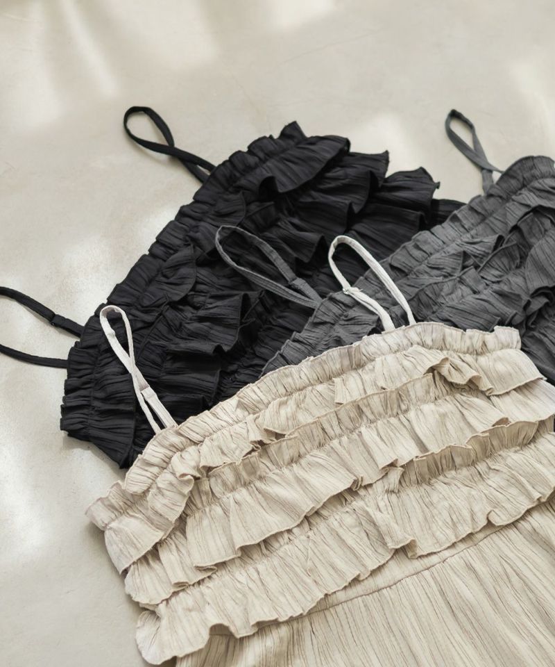 CLETTEオリジナル☆レイヤードフリルキャミワンピース | 大きいサイズ