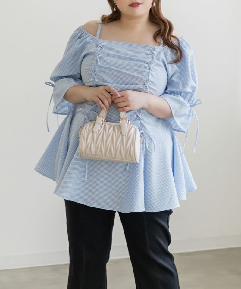 ella エラ24AW 新品タグ付き ペブラムジレ グレー チュニック