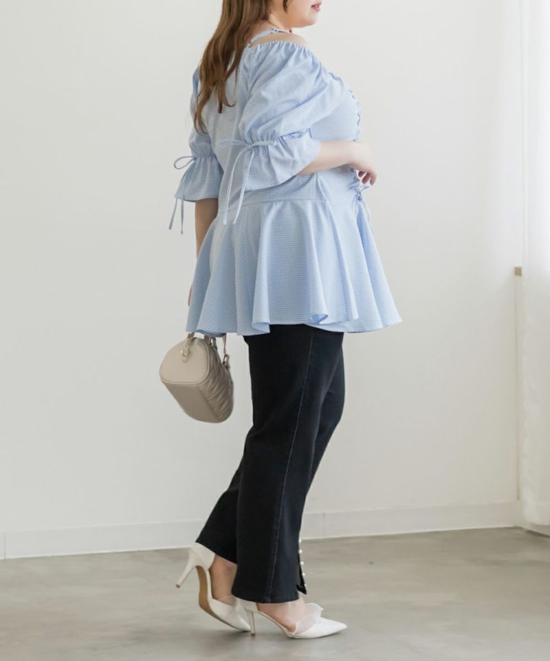 ella エラ24AW 新品タグ付き ペブラムジレ グレー チュニック