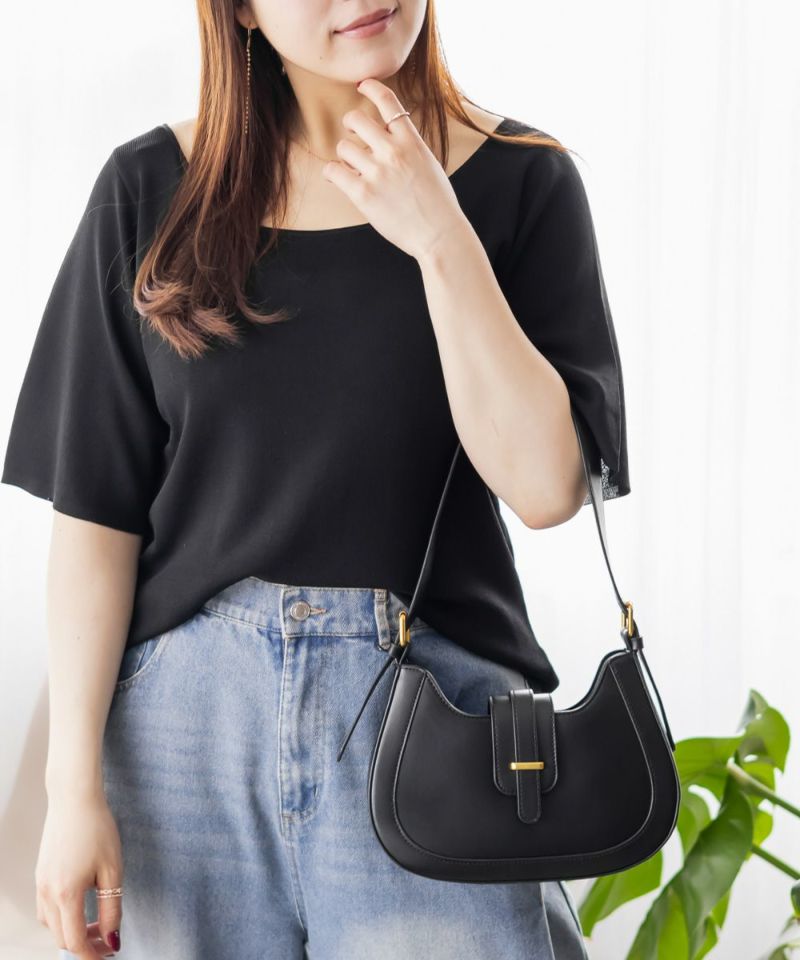 大きいサイズ レディース CLETTEオリジナル★スクープネックリブニット　Uネック　ラウンドネック　デコルテネック CLETTEオリジナル☆スクープネックリブニット | 大きいサイズ