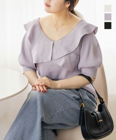 ラトータリテ　フリルニット 復刻別注》【MARILYN MOON/マリリンムーン】フリルニット｜TIARA