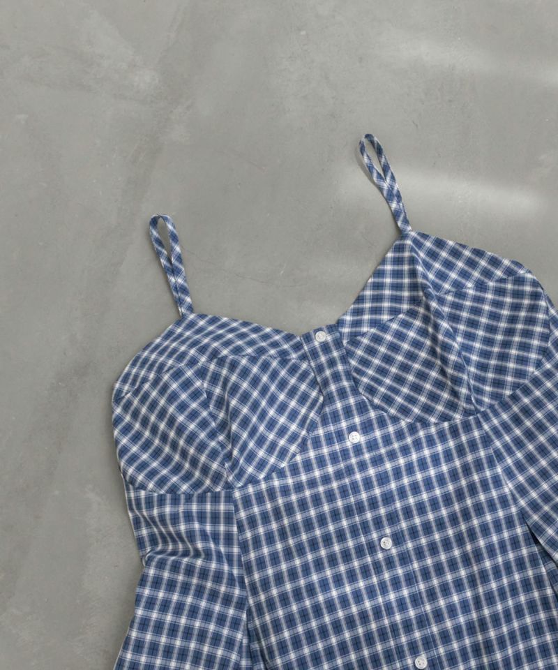 CLETTTE フロントボタンキャミワンピース LL CLETTEオリジナル☆フロントボタンキャミワンピース | 大きい