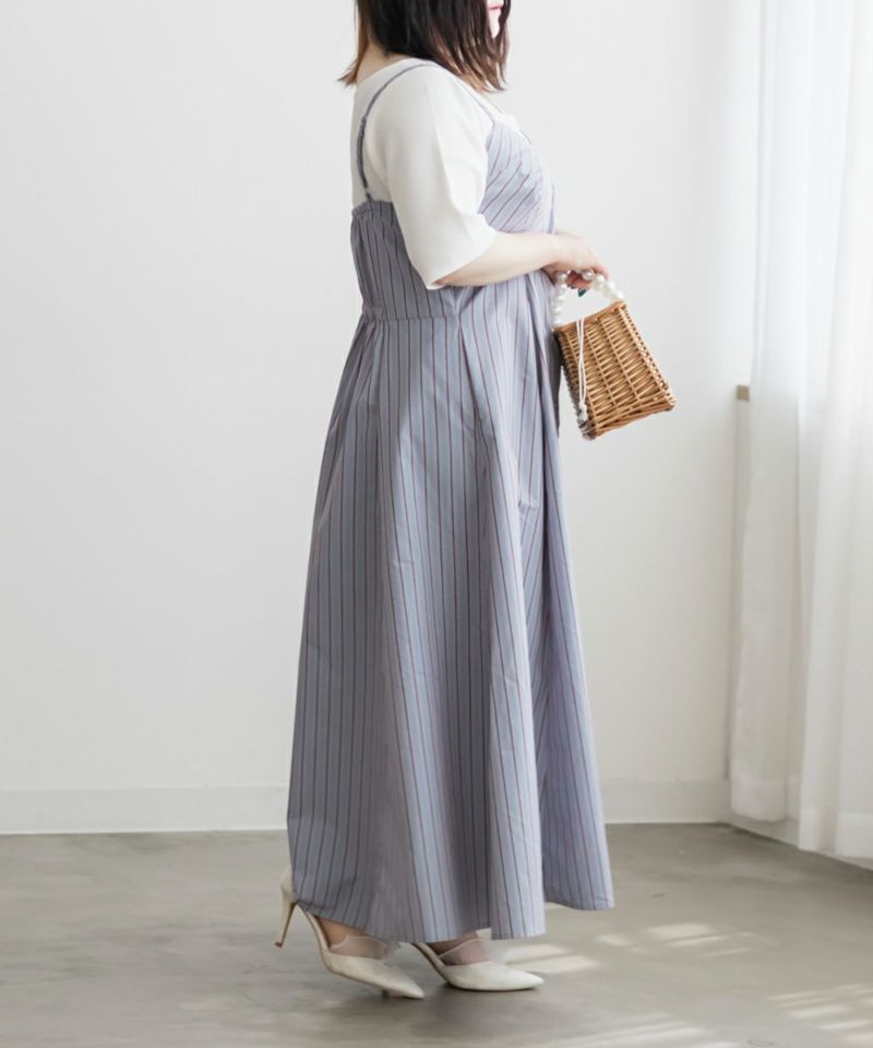 CLETTTE フロントボタンキャミワンピース LL CLETTEオリジナル☆フロントボタンキャミワンピース | 大きい