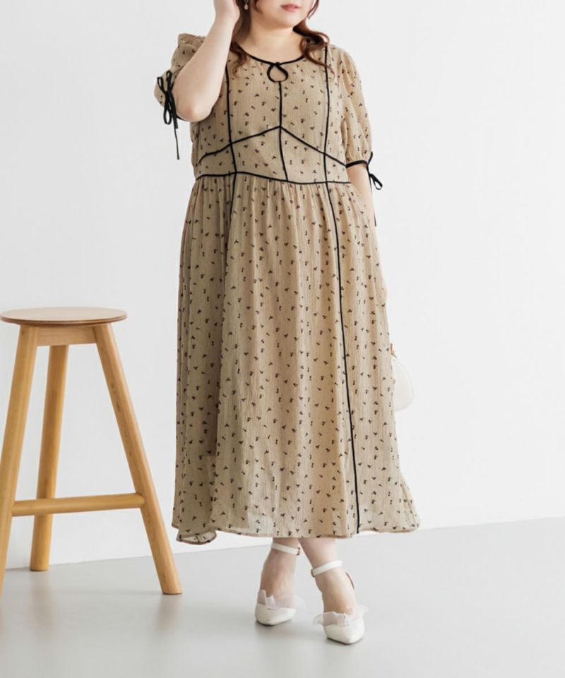 ワッシャープリーツセットワンピース（ワンピース）｜CLETTE