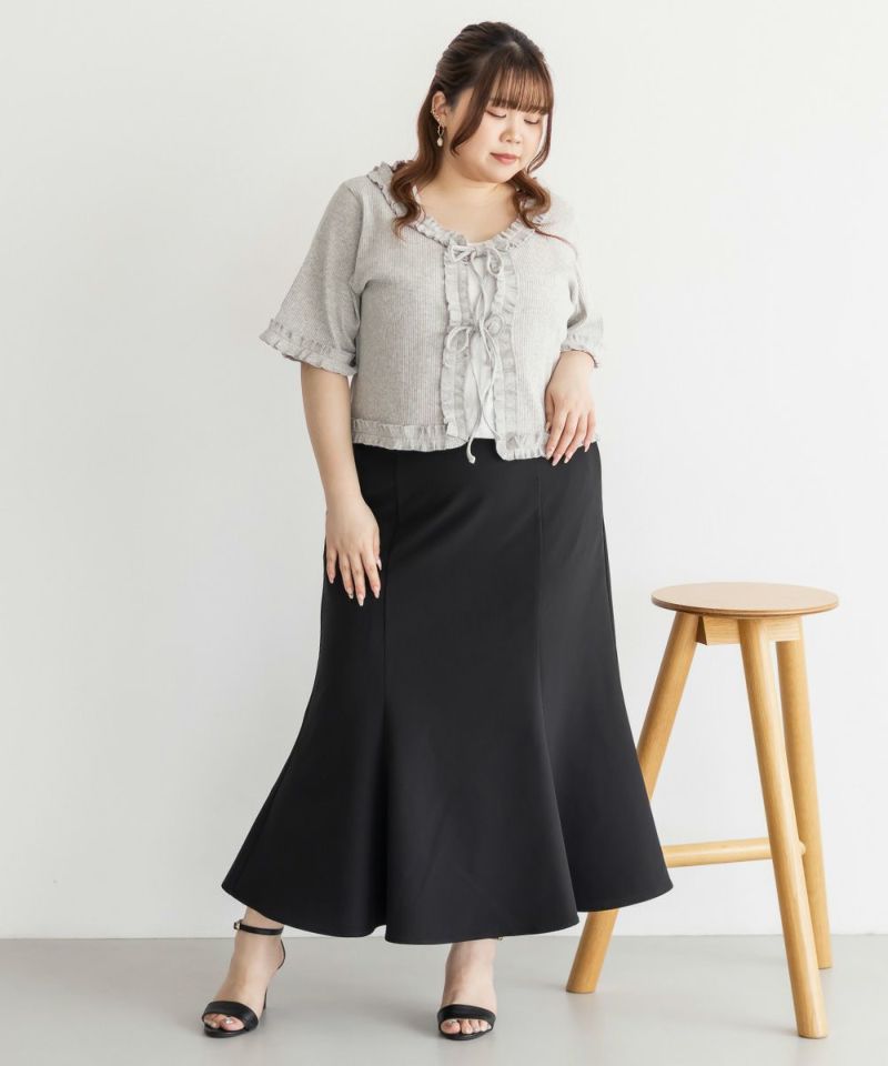 CLETTEオリジナル☆レイヤード風フリルプルオーバー | 大きい