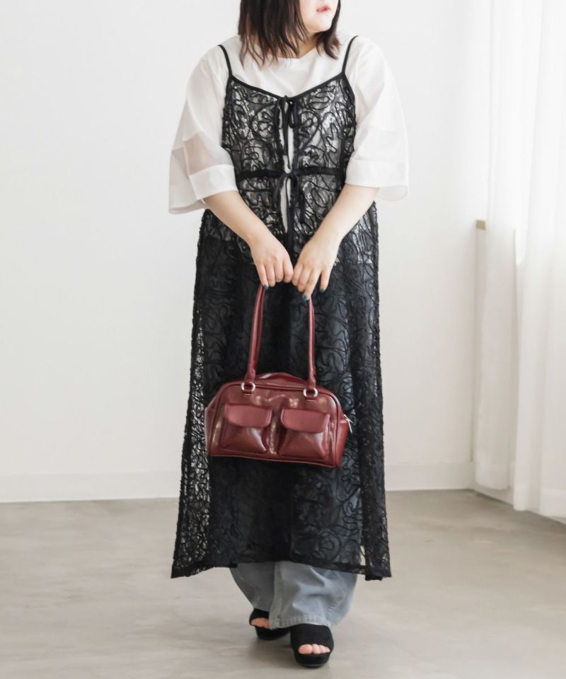 CLETTE ストライプ フロントボタン キャミワンピース CLETTEオリジナル☆フロントボタンキャミワンピース | 大きい