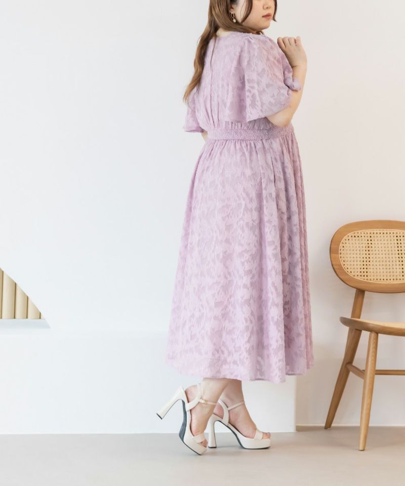 最終値下げ 公式完売品 クレットオリジナル シアー花柄カシュクールワンピース CLETTEオリジナル☆シアー花柄カシュクールワンピース | 大きい