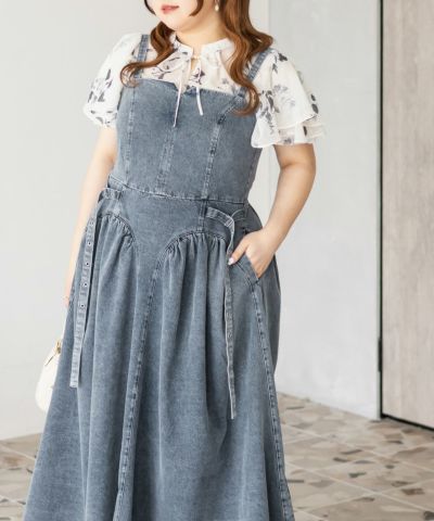 クレット　結婚式お呼ばれドレス　プリーツフレアスリーブレイヤード風ワンピース クレット 結婚式お呼ばれドレス プリーツフレアスリーブ
