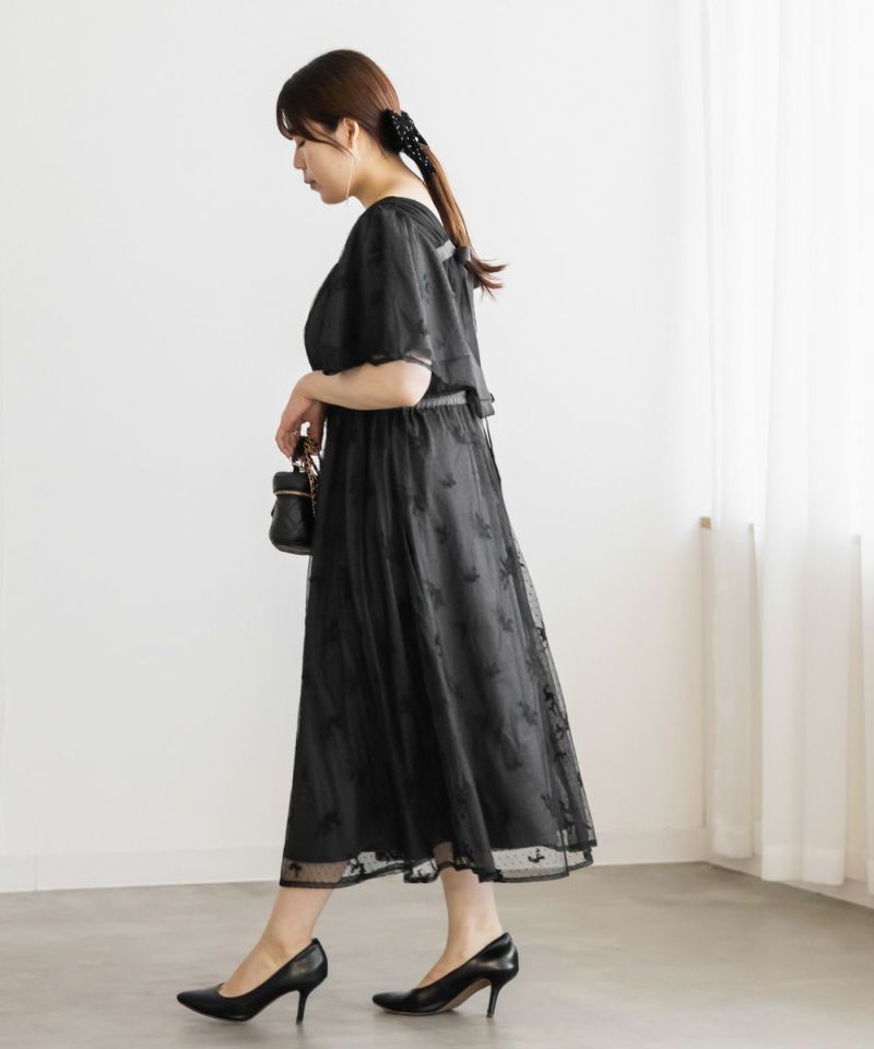 CLETTEオリジナル☆2WAY花柄チュールワンピース | 大きいサイズ