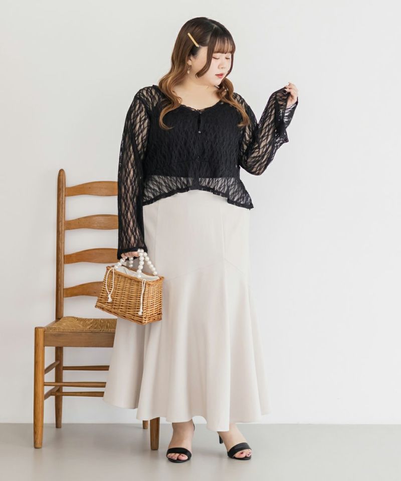 大きいサイズ レディース CLETTEオリジナル★インナー付きレーストップス CLETTEオリジナル☆インナー付きレーストップス | 大きいサイズ