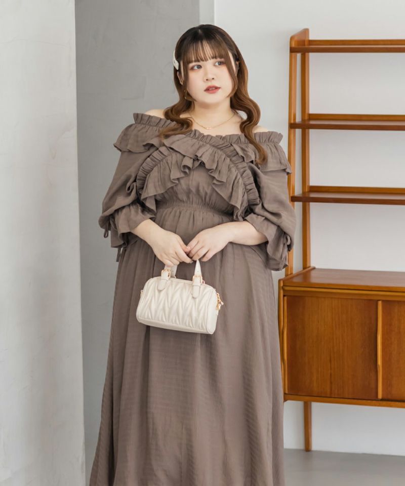 CLETTEオリジナル☆クロスフリル2WAYワンピース | 大きいサイズ