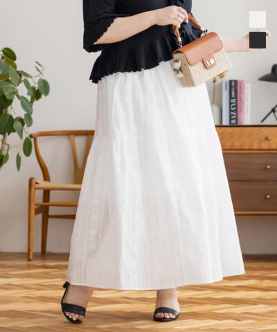 【COOR】★クリンクル レース ミディ スカート★ 7.8(tue)New release!! -―― 🏷️item page01-02-03 刺繍レース