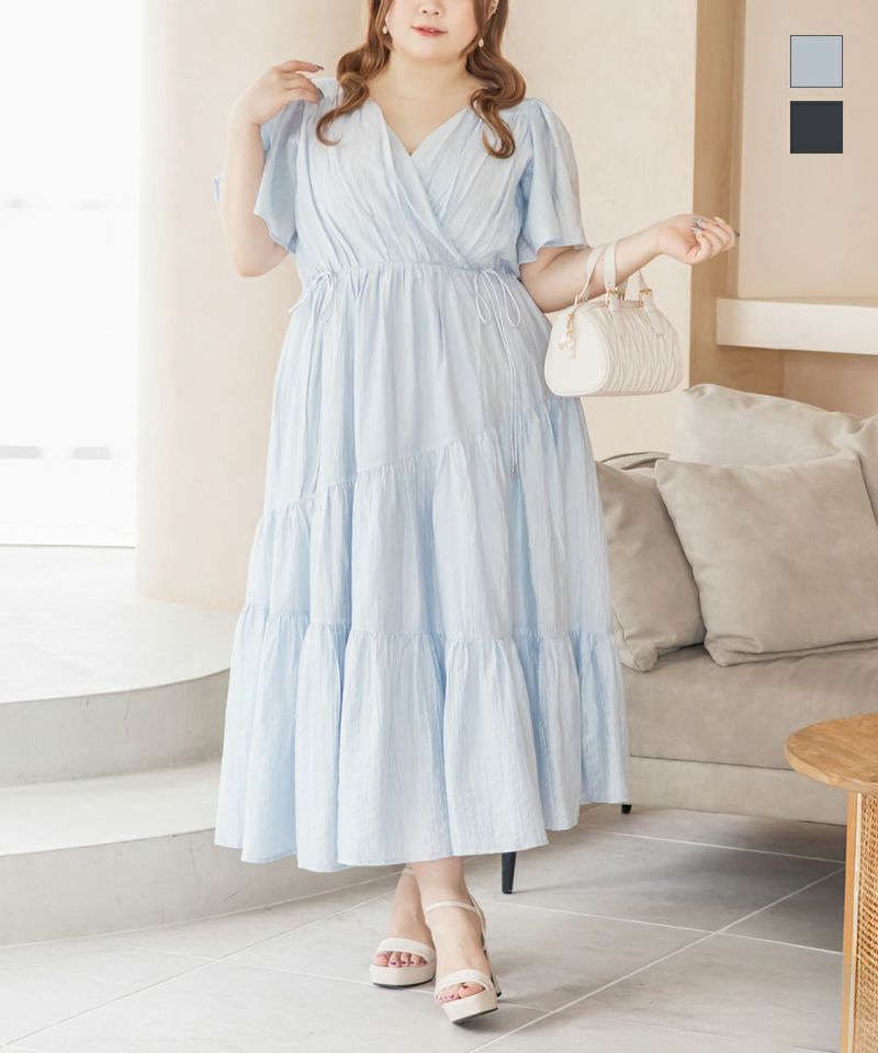 クレット clette 袖フリルフレアチュニック 4L チュニック | 大きいサイズ レディース専門店 CLETTE(クレット