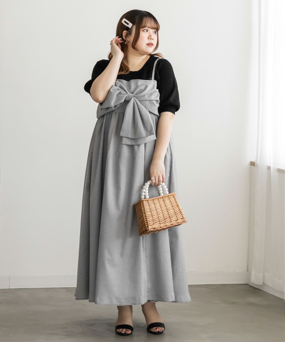 CLETTEオリジナルリボンディテールワンピース | 大きいサイズ