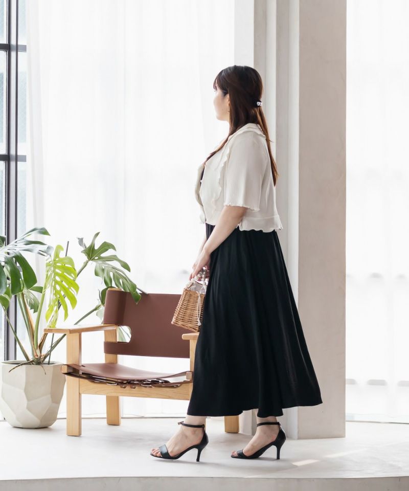 CLETTEオリジナルギャザーデザインノースリーブワンピース