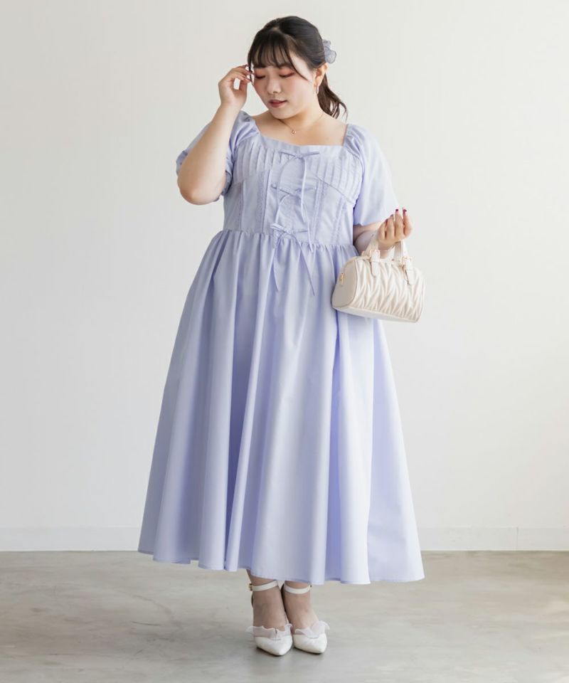 CLETTEオリジナルレース使いピンタックワンピース | 大きい