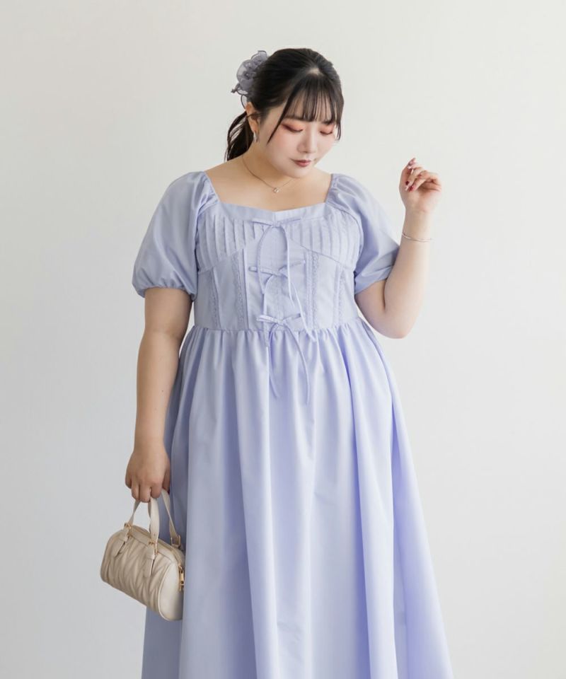 CLETTEオリジナルレース使いピンタックワンピース | 大きい