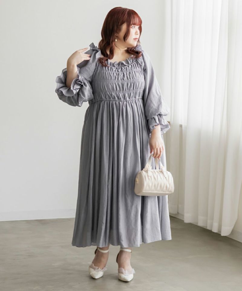 【新品✨】定価47,000円❤️グレースクラス✨サイズ36✨プリーツワンピース CLETTEオリジナル2WAYシャーリングフリルワンピース | 大きい