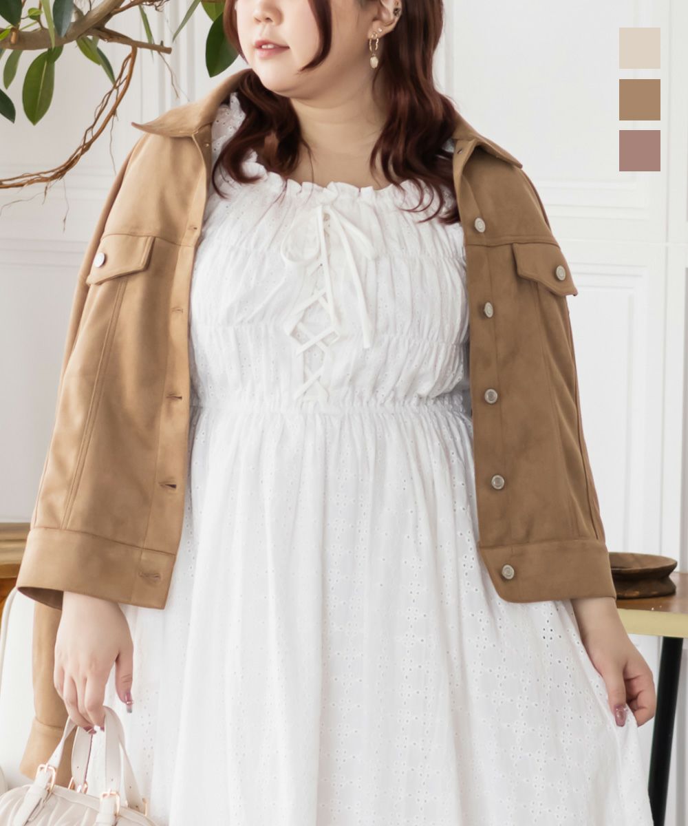 CLETTEオリジナルフェイクスエードジャケット | 大きいサイズ