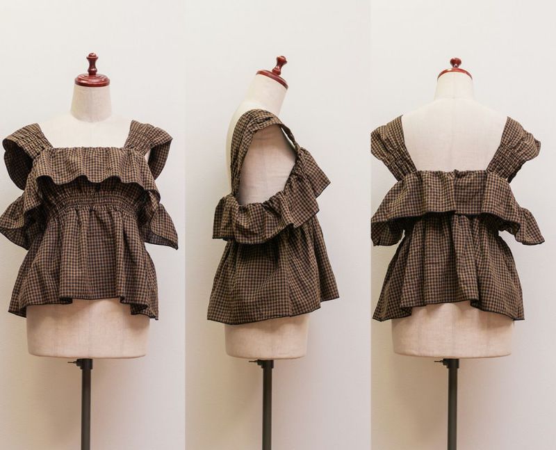 ギンガムチェックフリルビスチェ | 大きいサイズ レディース専門店