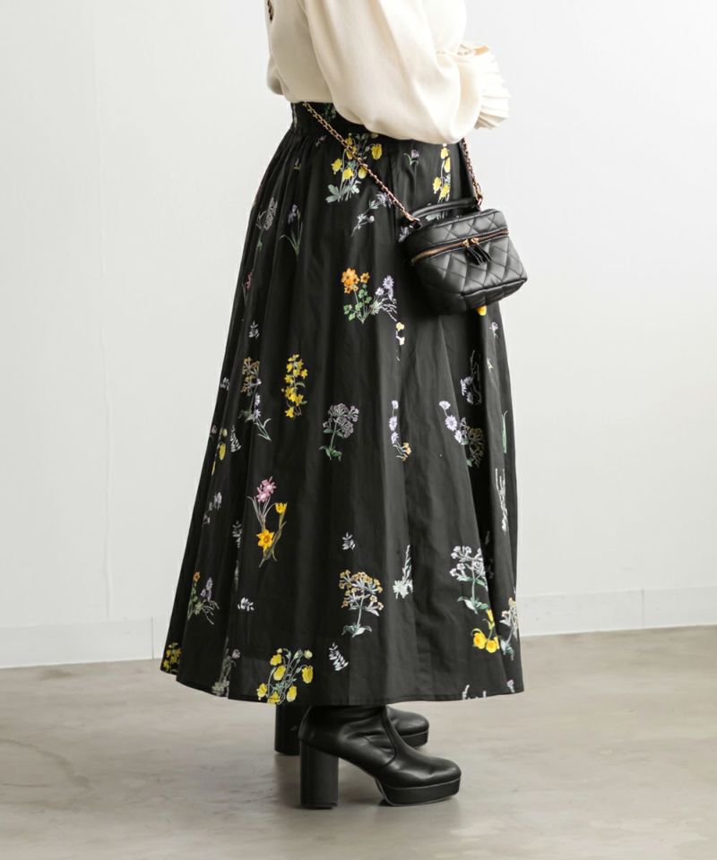 CLETTEオリジナル花柄ロングスカート | 大きいサイズ レディース専門店