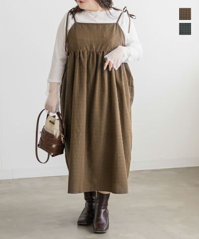 Clette クレット ワンピース CLETTEオリジナルレース使いピンタックワンピース | 大きい