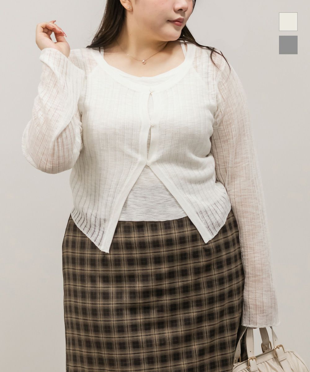 アンサンブル風シアーニット | 大きいサイズ レディース専門店 CLETTE