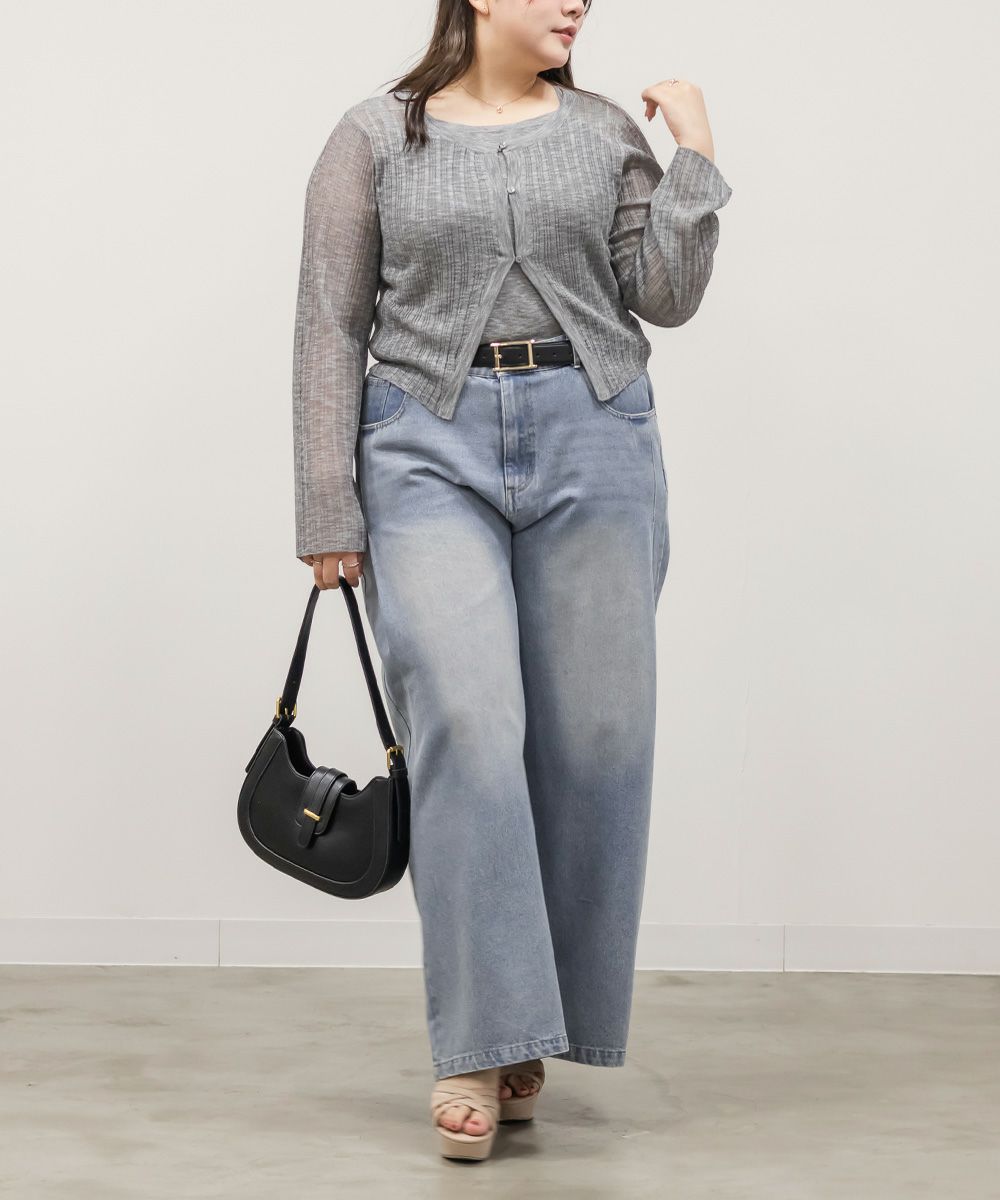 アンサンブル風シアーニット | 大きいサイズ レディース専門店 CLETTE