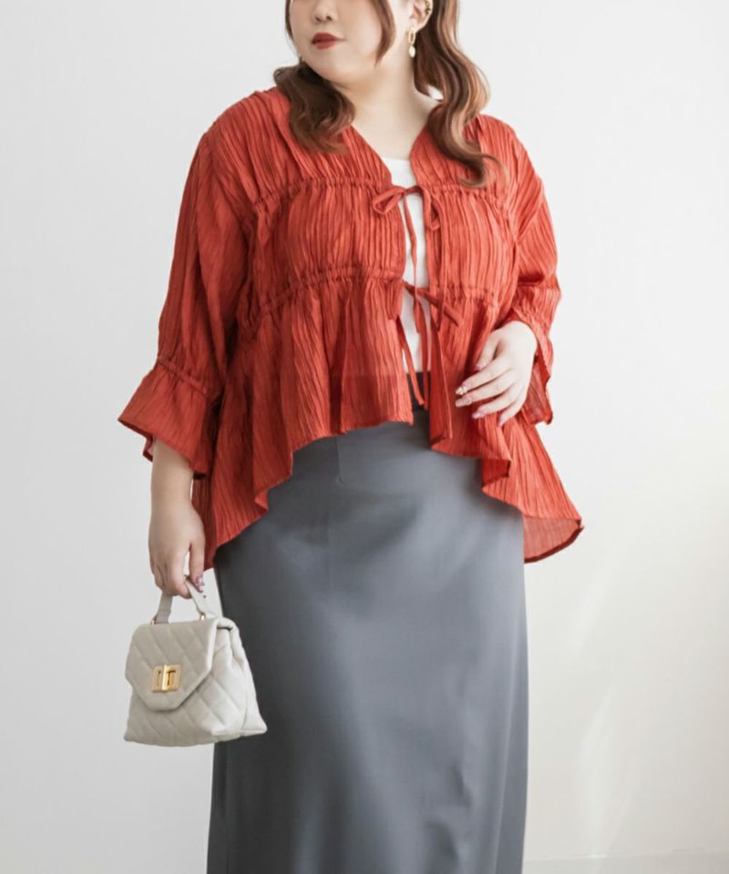 ドロストギャザーブラウス | 大きいサイズ レディース専門店 CLETTE
