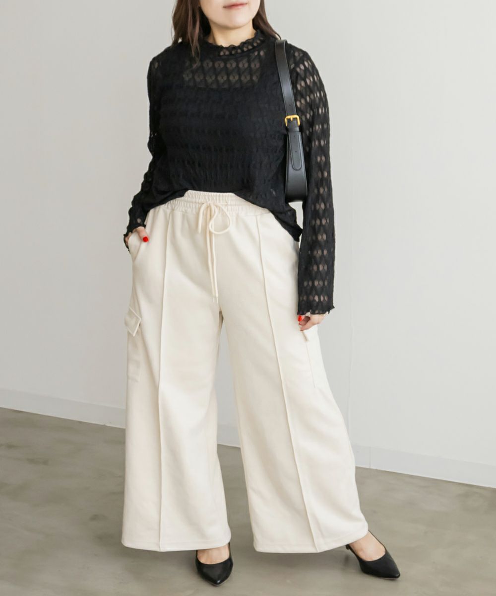 CLETTEオリジナルダイヤ柄シアープルオーバー | 大きいサイズ