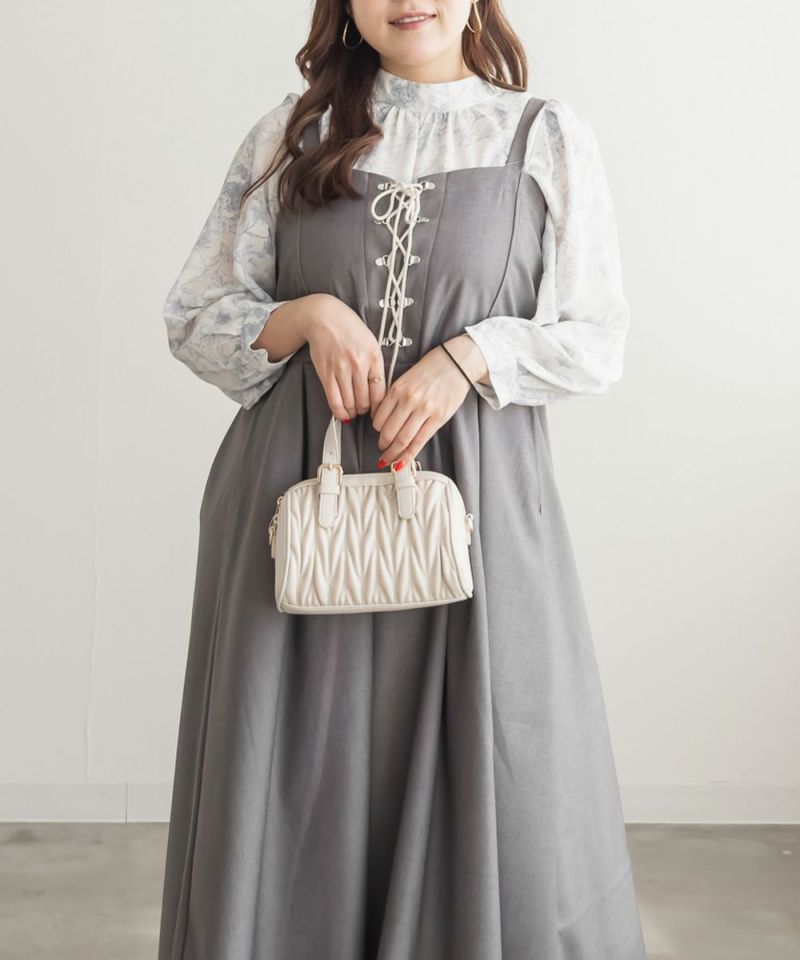 CLETTEオリジナルレースアップジャンスカワンピース | 大きいサイズ