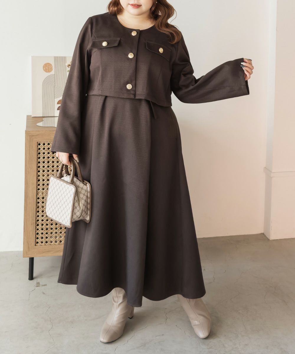 CLETTEオリジナルショートジャケット＆ワンピースセット | 大きい