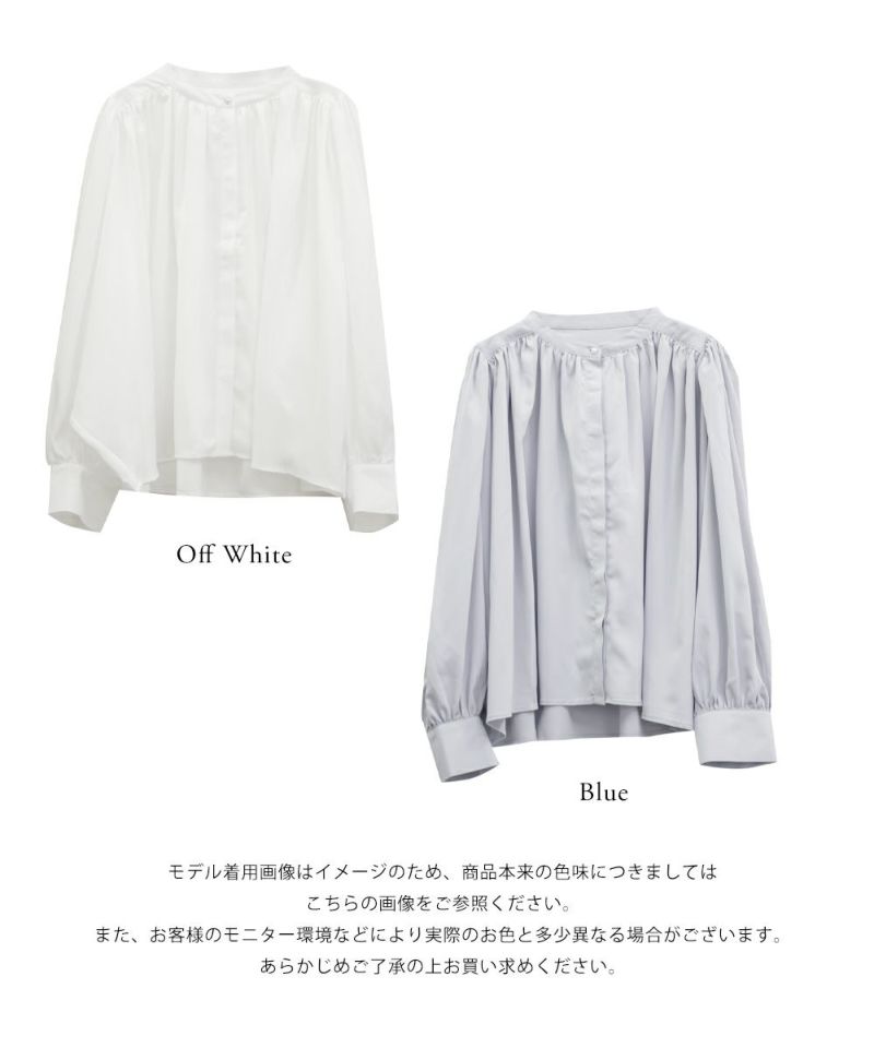 未使用　ACUTA バンドカラー長袖ブラウス 楽天市場】【10%OFFクーポン対象商品】【洗える】レディース