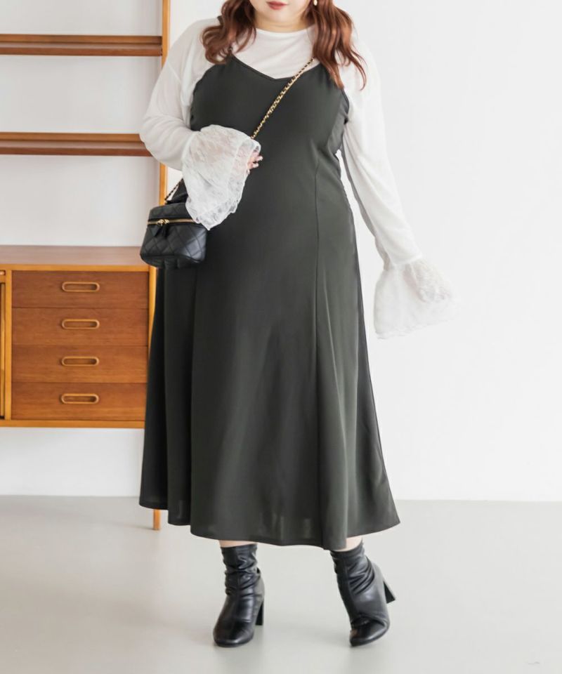 前後2WAYフレアキャミワンピース | 大きいサイズ レディース専門