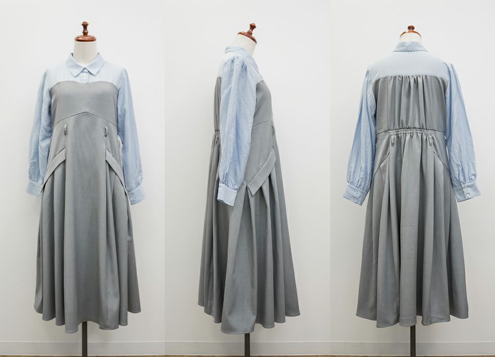 CLETTEオリジナルシャツドッキングベルト付きワンピース | 大きい