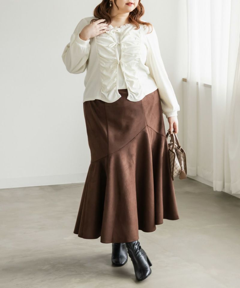 CLETTEオリジナルフロントリボンギャザーデザインカットソー | 大きい