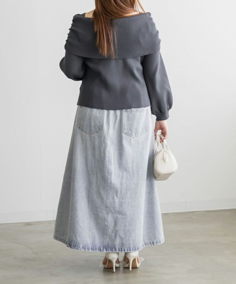 CLETTEオリジナルダメージ加工デニムスカート | 大きいサイズ