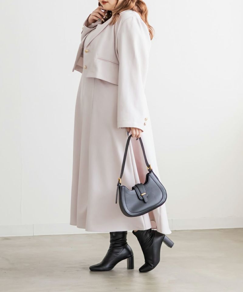 CLETTEオリジナルテーラードジャケット＆ベルト付きワンピースセット