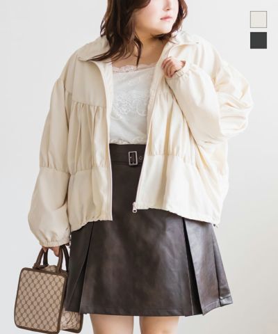 ギャザーブルゾン | 大きいサイズ レディース専門店 CLETTE(クレット