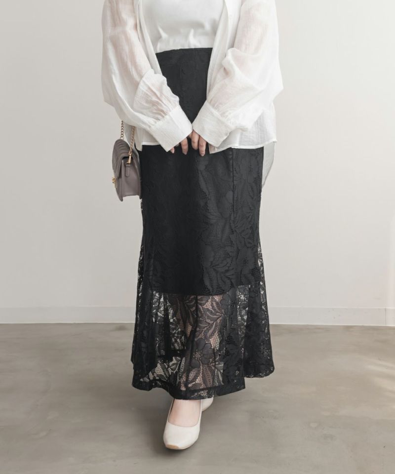 レースマーメイドスカート | 大きいサイズ レディース専門店 CLETTE