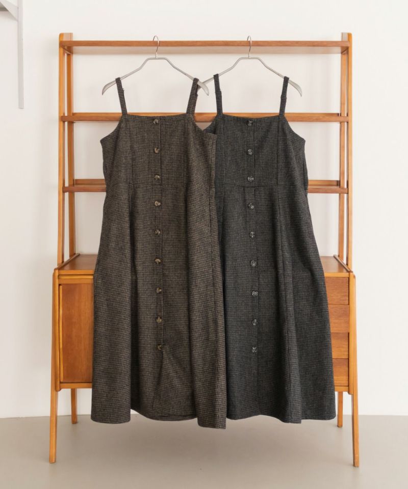 CLETTEオリジナル千鳥柄ジャンスカワンピース | 大きいサイズ