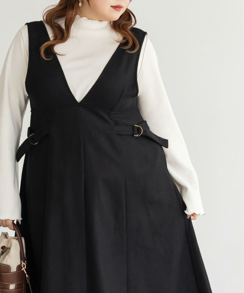 CLETTEオリジナルサイドベルトジャンスカワンピース | 大きいサイズ