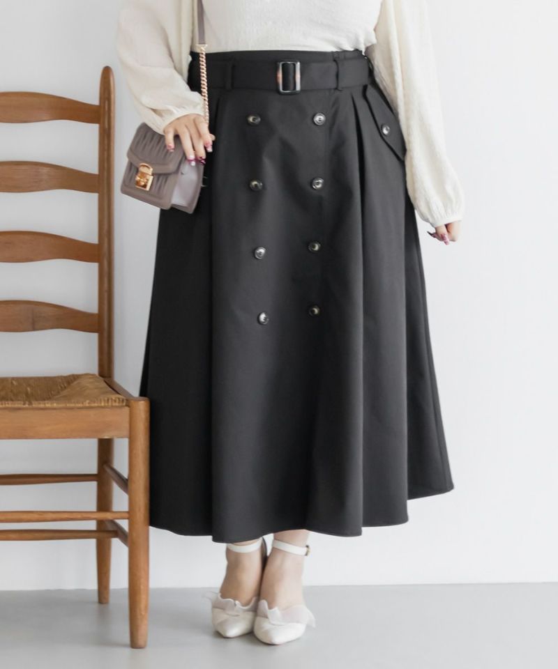 CLETTEオリジナルトレンチデザインスカート | 大きいサイズ レディース
