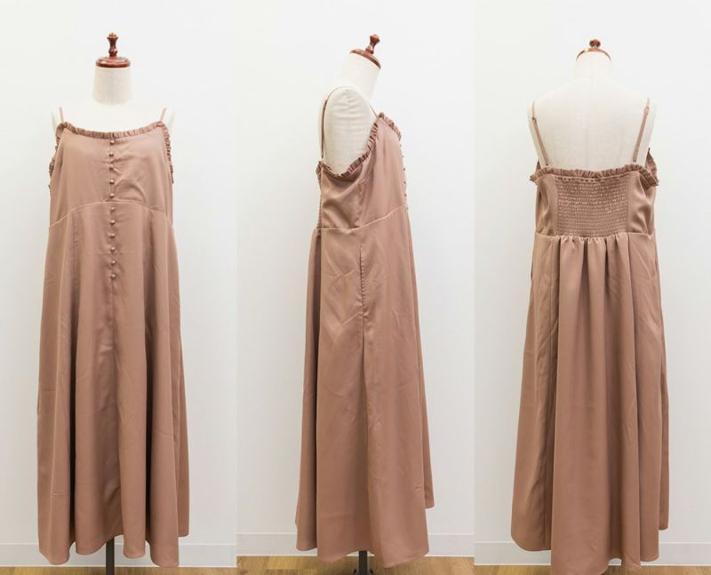 CLETTEオリジナルフリル使いキャミワンピース | 大きいサイズ