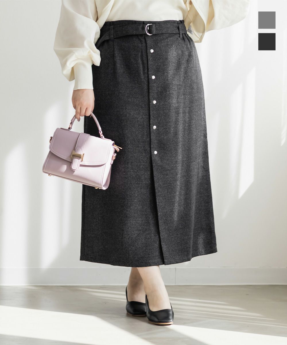 フロントジップ千鳥柄ワンピース | 大きいサイズ レディース専門店