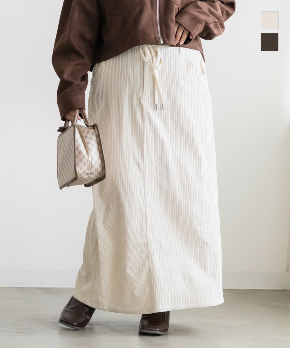 コーデュロイIラインスカート | 大きいサイズ レディース専門店 CLETTE