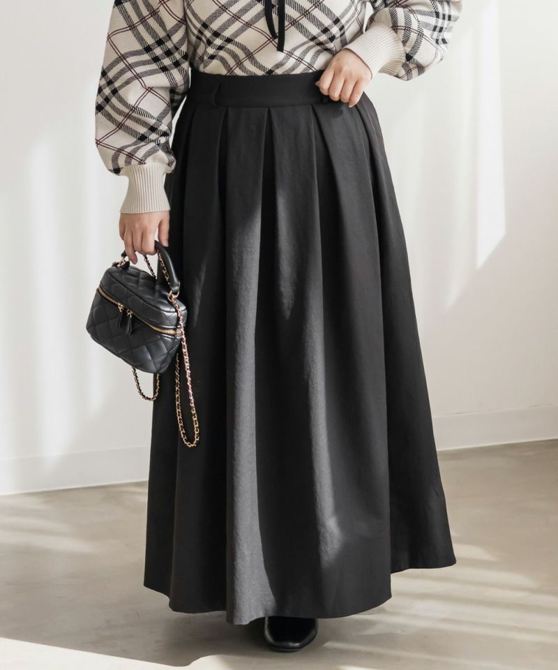 CLETTEオリジナルタックロングスカート | 大きいサイズ レディース専門